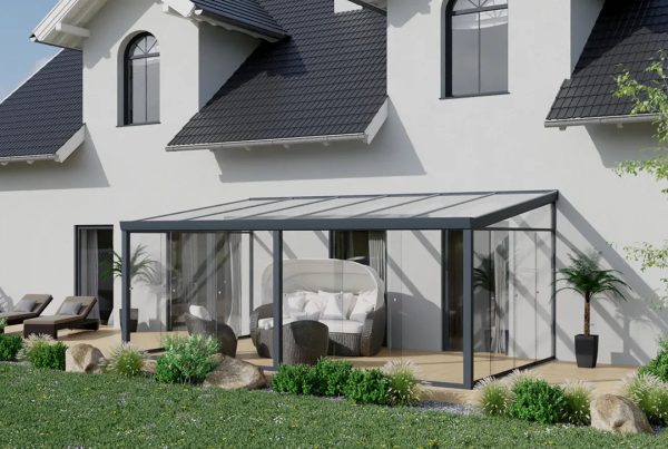 Kaltwintergarten Aluminium 500x400cm VSG weiß Angebot