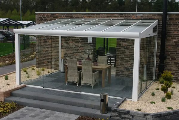 Kaltwintergarten Aluminium 400x250cm Doppelsteg weiß Online-Schn?ppchen – Bild 3