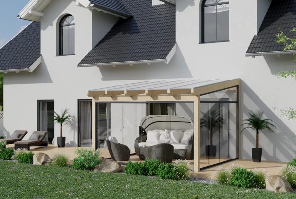 Kaltwintergarten Holz 400x250cm Doppelsteg anthrazit Jetzt online – Bild 2