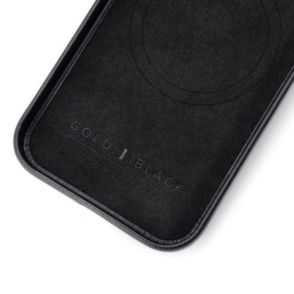 iPhone 15 Plus Lederhülle Luxe schwarz mit MagSafe Rabatt – Bild 3
