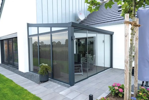 Terrassenüberdachung 4x4m Aluminium Wandanbau LIMITED EDITION Jetzt online – Bild 2