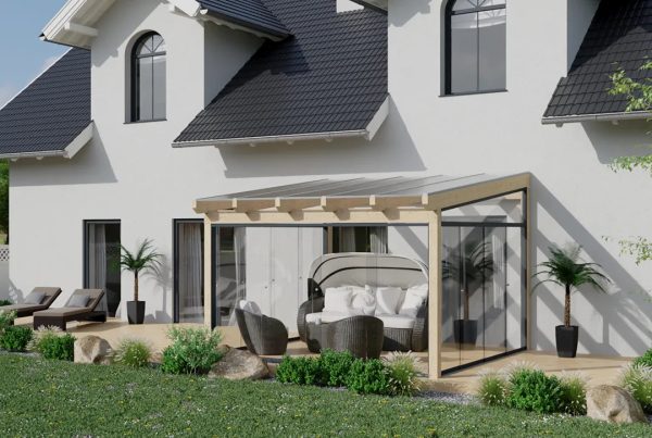 Kaltwintergarten Holz 400x250cm Doppelsteg anthrazit Jetzt online