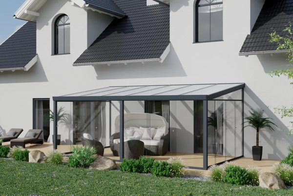 Kaltwintergarten Aluminium 500x400cm VSG weiß Angebot – Bild 2