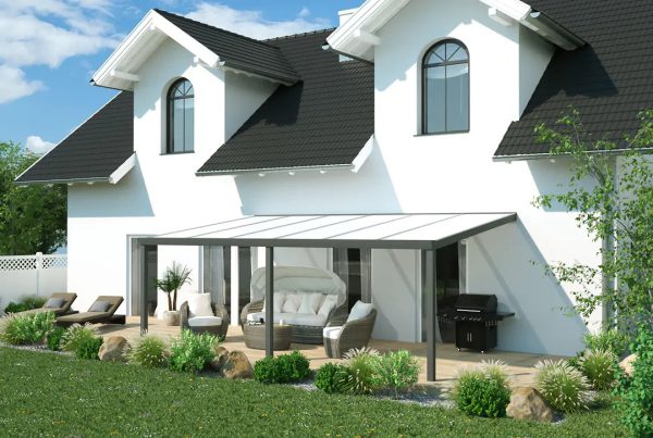 Terrassenüberdachung Aluminium 600x300cm Doppelsteg weiß Zu verkaufen – Bild 2