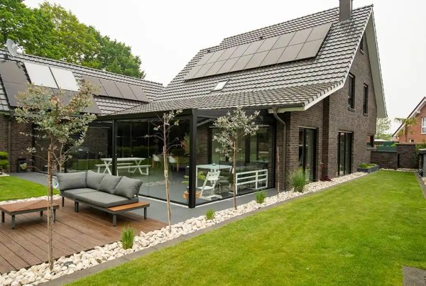 Kaltwintergarten Aluminium 800x450cm Doppelsteg schwarz Verkauf – Bild 3