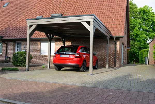 Flachdachcarport aus Holz 300x500cm Im Angebot – Bild 2