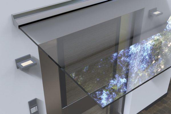 Freitragendes Vordachsystem inkl. Blende & Spezialschlüssel Verkauf – Bild 3
