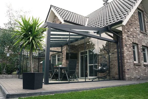 Kaltwintergarten Aluminium 400x250cm Doppelsteg anthrazit Online-Verkauf – Bild 5