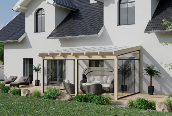 Kaltwintergarten Holz 500x300cm Doppelsteg anthrazit Jetzt online – Bild 2